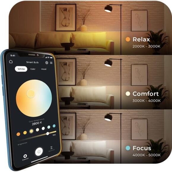 Globe Electric 34207 Wi-Fi Smart 10 Watt (60W Equivalent) Multicolor - Picture 4 of 7